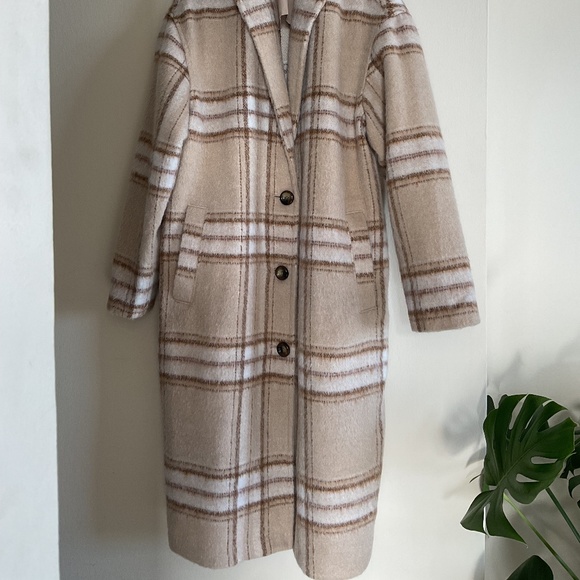 Old Navy Relaxed Plaid Soft-Brushed Overcoat for Women - Picture 3 of 4